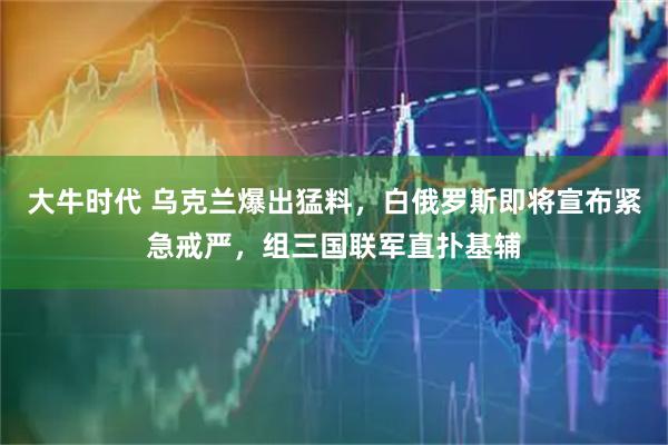大牛时代 乌克兰爆出猛料，白俄罗斯即将宣布紧急戒严，组三国联军直扑基辅