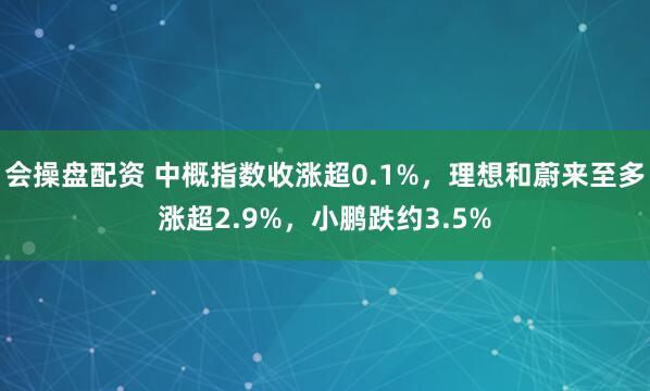 会操盘配资 中概指数收涨超0.1%，理想和蔚来至多涨超2.9%，小鹏跌约3.5%