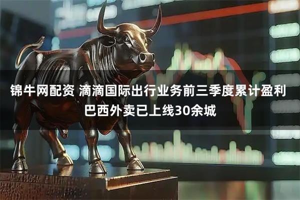 锦牛网配资 滴滴国际出行业务前三季度累计盈利 巴西外卖已上线30余城